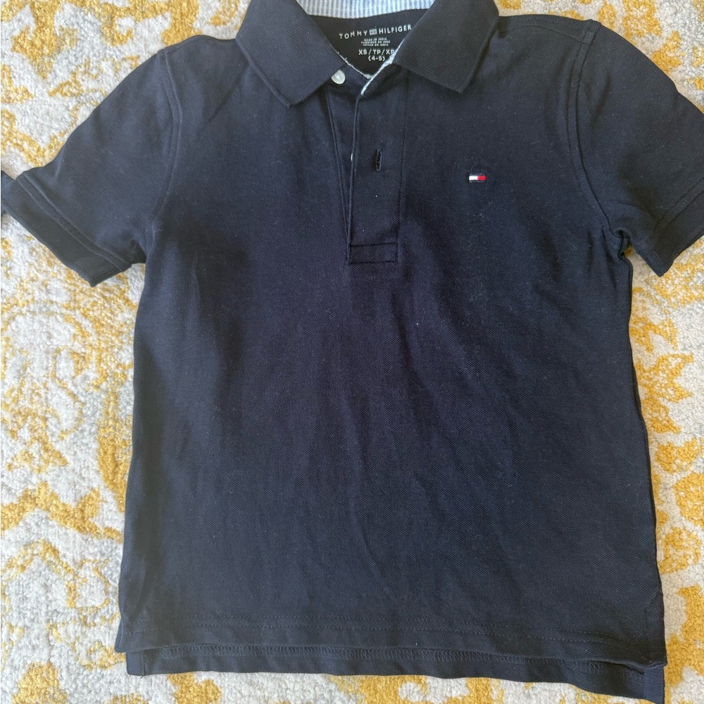 Tommy Hilfiger Kids Black Polo Shirt